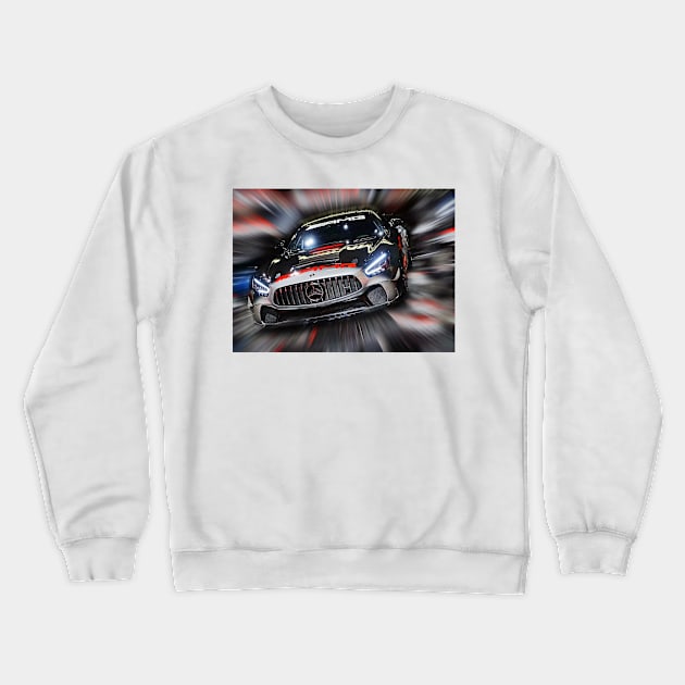 Speeding Mercedes-AMG GT4 Crewneck Sweatshirt by DeVerviers